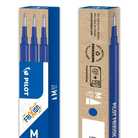 Refill PILOT Frixion 0,7mm blå 3/fp