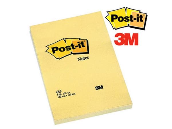 Notes POST-IT 102x152mm gul 6st