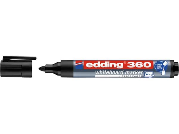 Whiteboardpenna EDDING 360 svart 10st