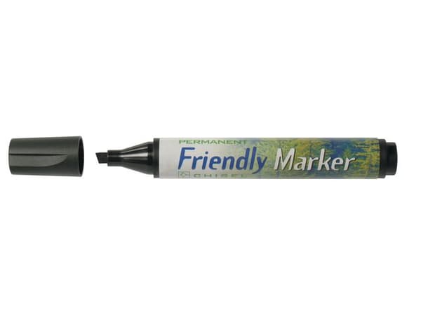 Märkpenna FRIENDLY sned svart 10st