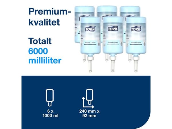 Duschtvål TORK S1 Unisexdoft 1L 6st