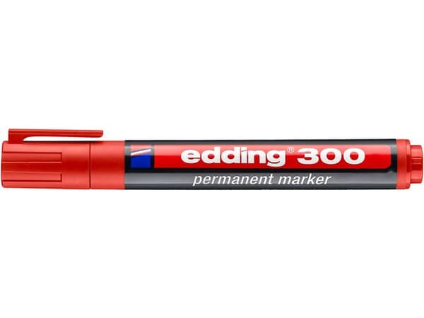 Märkpenna EDDING 300 röd 10st