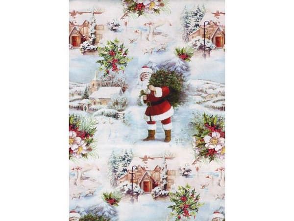 Julpapper White Christmas 57cmx154m