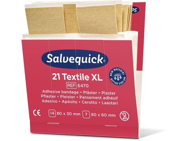 Plåster refill textil extra stora 21/fp 6st