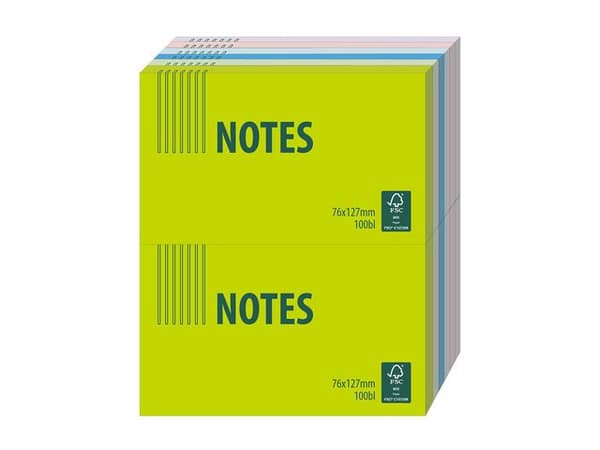 Notes 76x127mm neon 12st