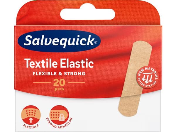 Plåster SALVEQUICK textil M 20/fp 12st