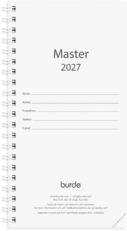 Kalender Master refill 2027