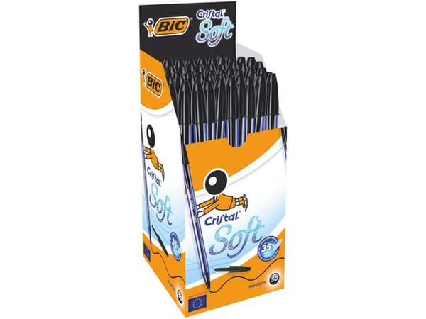 Kulpenna BIC Cristal Soft 1,2 svart 50st