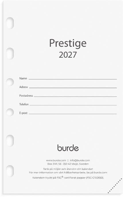 Compact Prestige kalendersats 2027