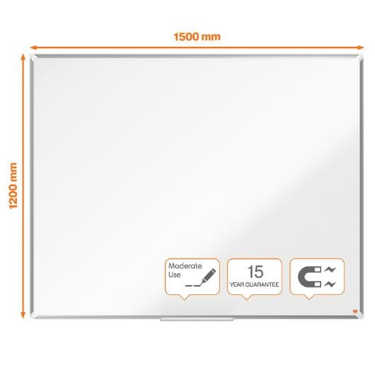 Whiteboard Premium Plus Stål 150x120cm