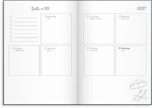 Kalender Doodle 2027 inbunden