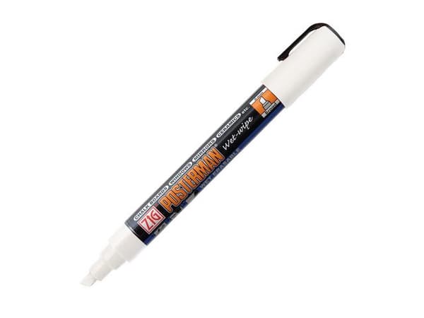 Märkpenna ZIG Posterman 6mm vit 12st