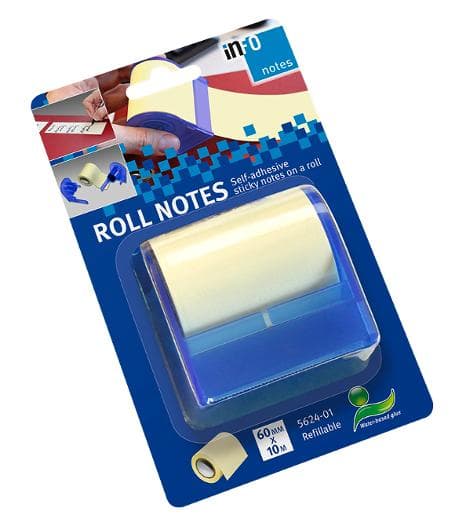 Notes rulle INFO 60mmx10m gul