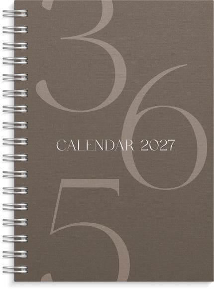 Kalender Weekly A6 Story 2027 brun