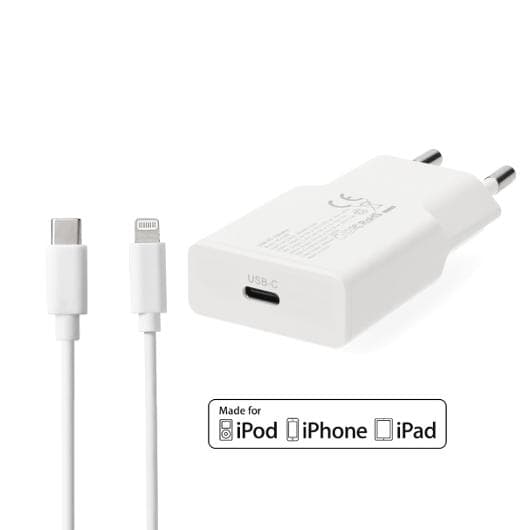 Laddare Vägg NEDIS 20 W USB-C/Lightning