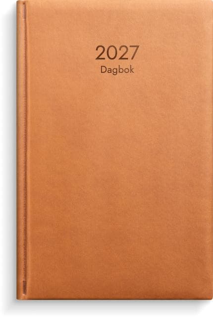 Dagbok 2027 cognac konstläder
