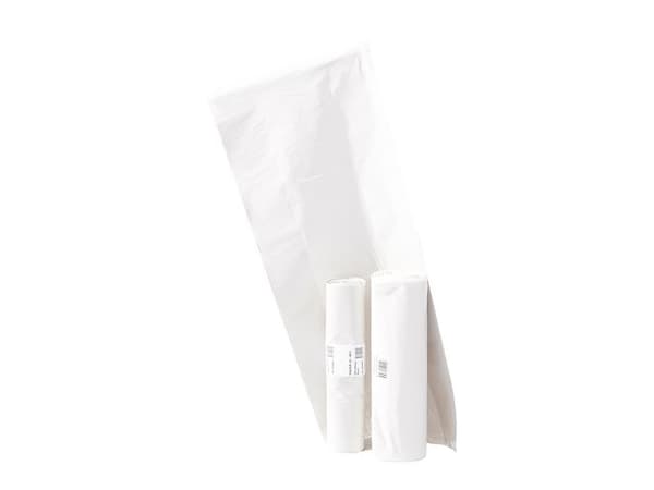 Plastsäck LD 60L 45my vit 25/rl