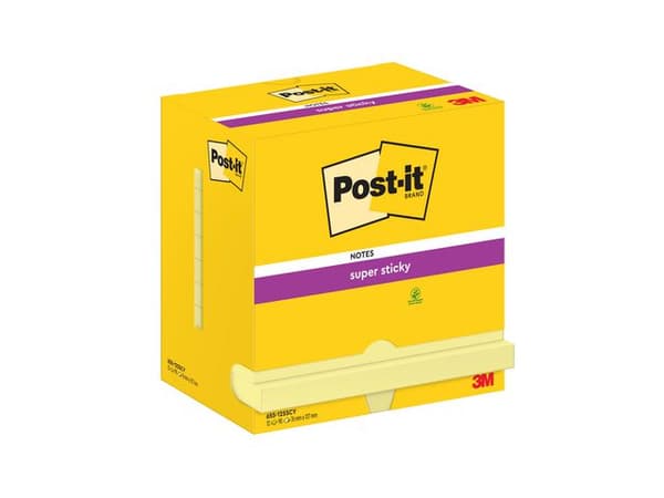 Notes POST-IT SS 76x127mm gul 12st