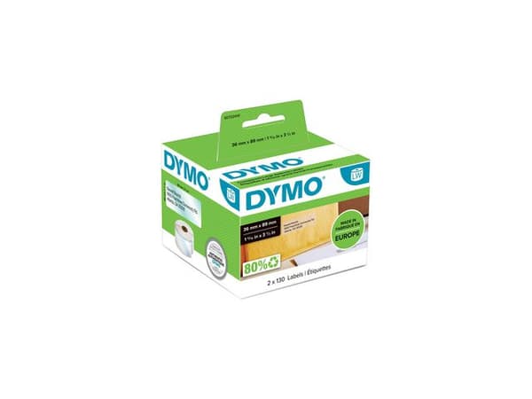 Etikett DYMO LW 36x89mm transp. 2rl/fp