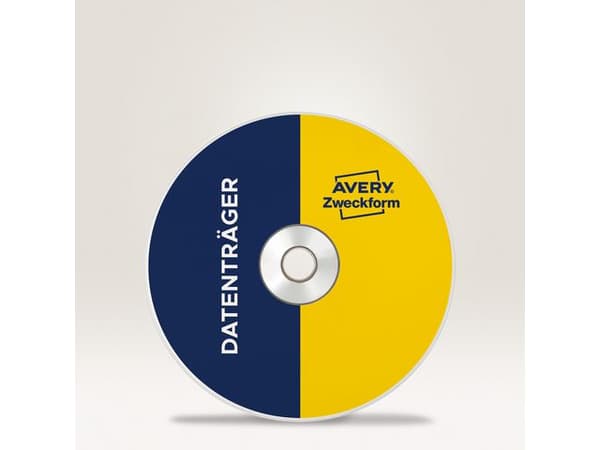 Etikett AVERY CD laser/inkjet 50/fp