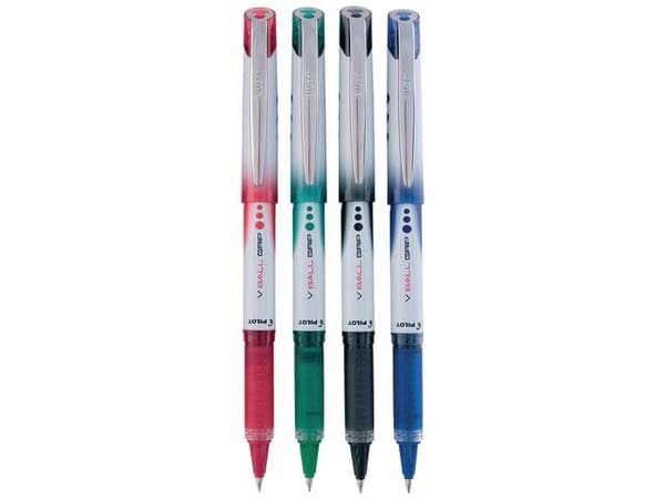 Bläckkulpenna PILOT Hi-Tec V5 Grip röd 12st