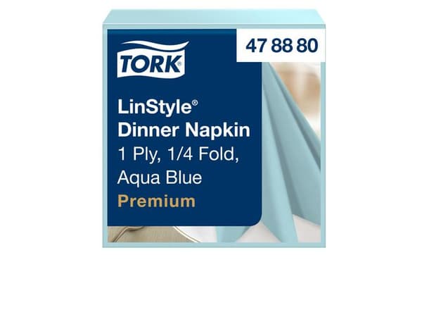 Servett TORK LinStyle Middag aqua 50/fp