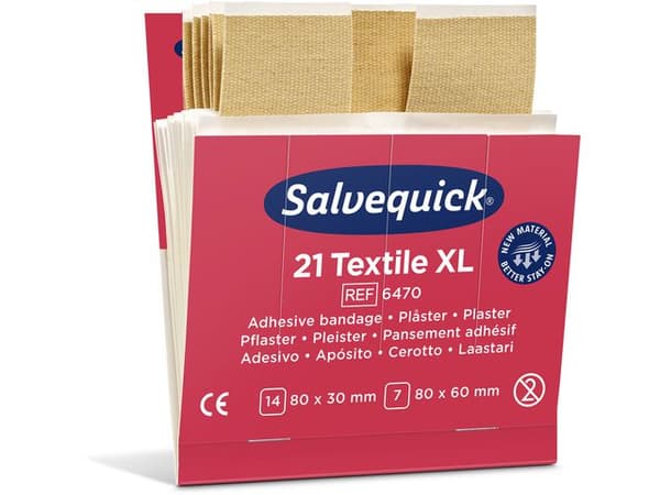 Plåster refill textil extra stora 21/fp 6st