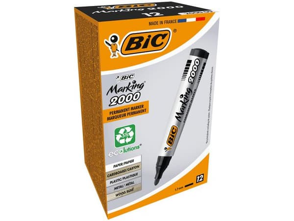 Märkpenna BIC Eco 2000 svart 12st