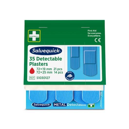 Plåster Detectable refill blå 35/fp 6st