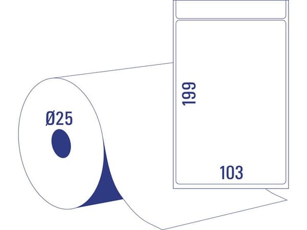 Termoetikett AVERY 103x199mm 700/rl