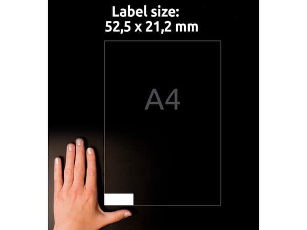 Etikett AVERY 52,5x21,2mm 5600/fp