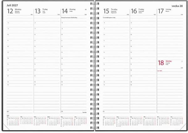 Kalender Weekly A5 refill 2027