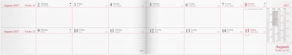 Tvåveckors Plankalender 2027