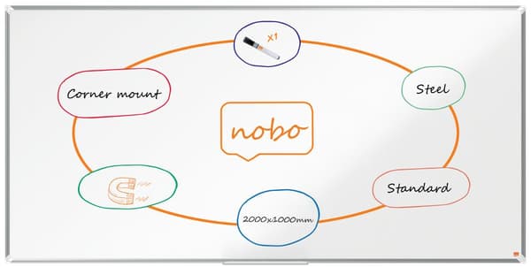 Whiteboard Premium Plus Stål 200x100cm