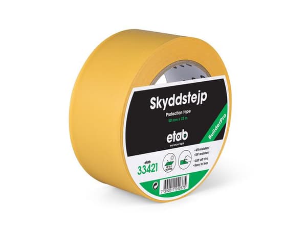 Skyddstejp ETAB PVC 50mmx33m gul