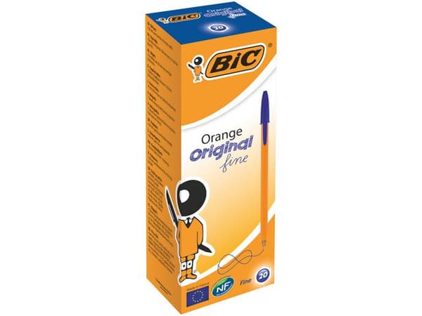 Kulpenna BIC Orange 0,8 blå 20st