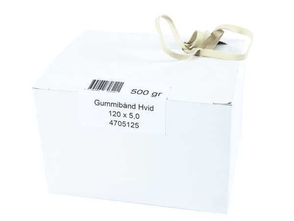 Gummiband 120x5mm 500g vit 345/fp