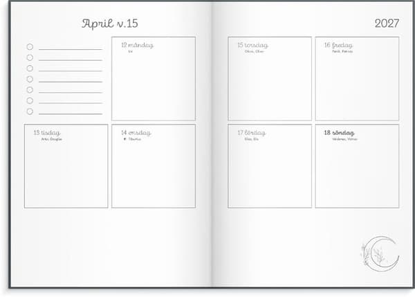 Kalender Doodle inbunden 26/27