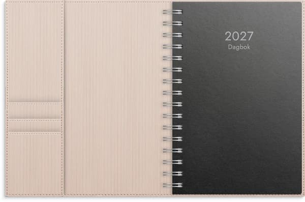 Dagbok 2027 beige konstläder