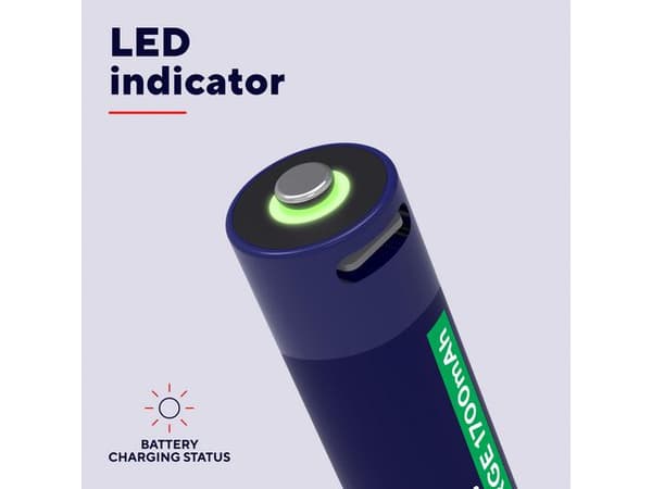 Batteri Laddbar TRUST AA USB-C 2/fp