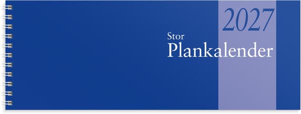 Stor Plankalender 2027 spiralbunden