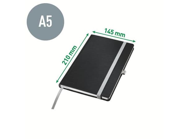 Ant.bok LEITZ Style A5 H linj 80bl svart
