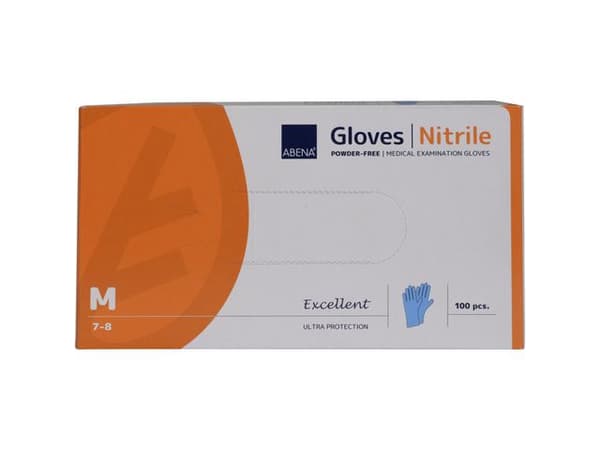 Nitrilhandske AQL 1,0 puderfri M 100/fp
