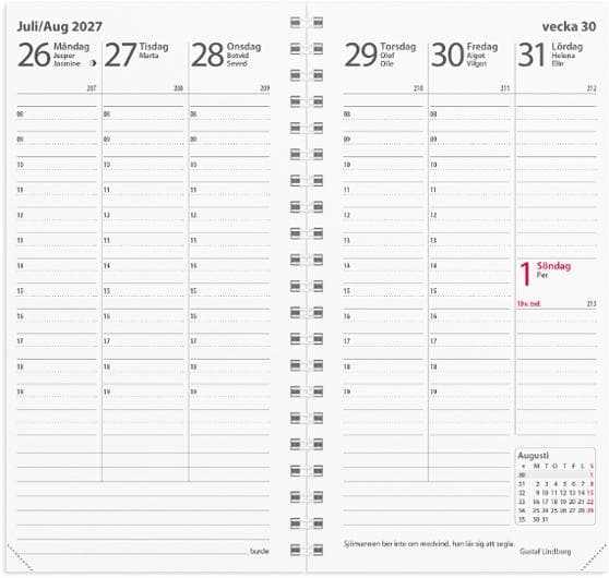 Kalender Interplano II refill 2027