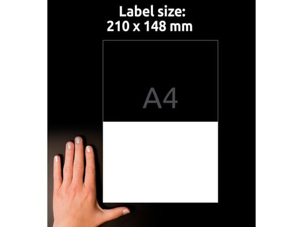 Etikett AVERY Stretch 210x148mm 20/fp