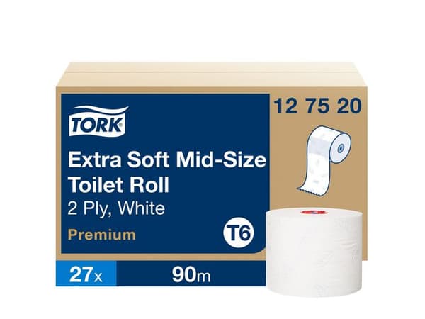 Toalettpapper TORK Pre T6 2-lag vit 27st