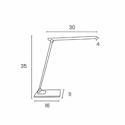 Lampa UNILUX Popy LED svart