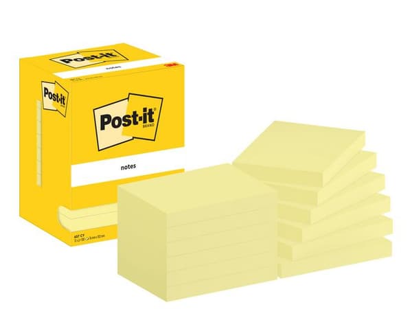 Notes POST-IT 76x102mm gul 12st
