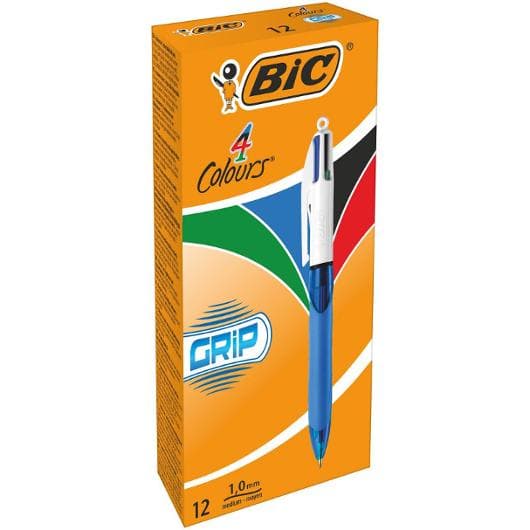 Kulpenna BIC 4 Colours Grip 1mm 12st