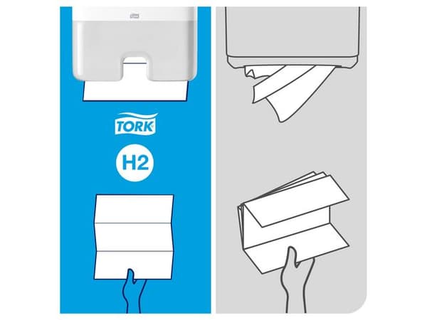 Dispenser TORK H2 Handduk vit